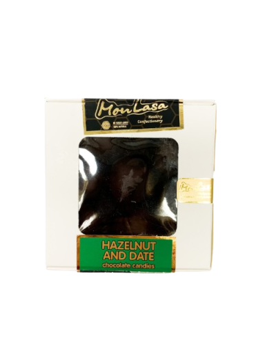 Шоколадні цукерки MonLasa з фундуком та фініками на меду 140 г