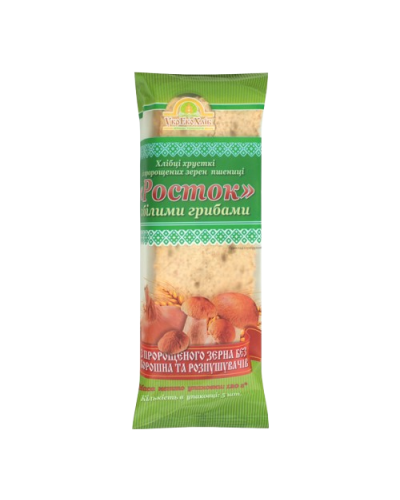 Хлібці "Росток" з білими грибами, 120 г