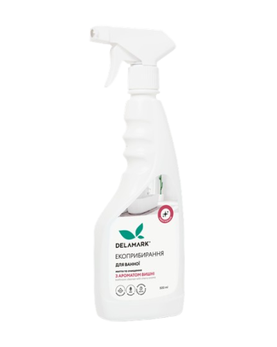 ЕКО Засіб для миття ванної кімнати DeLaMark з ароматом вишні 500 мл