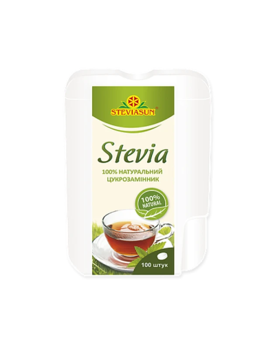 Екстракт стевії сухий Стевіясан, натуральний підсолоджувач, 100 табл.