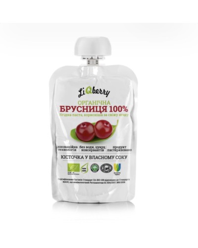 Бруснична паста LiQberry дой-пак 100 мл