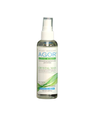 Дезодорант чоловічий CRYSTAL MAN, 100 мл, AGOR