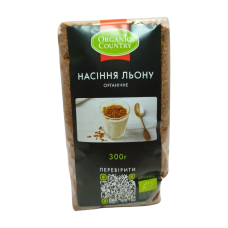Насіння льону органічне, 300 г, Organic Country