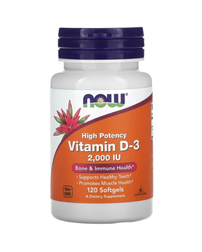 Now Foods Витамин D3 2000 МО 50 мкг 120 капс.