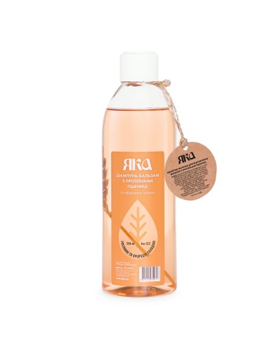Шампунь-бальзам для відновлення волосся з протеїнами пшениці Яка 350 мл