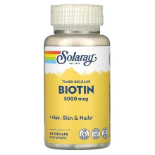 Solaray BIOTIN Біотин 5000 мкг 60 vegcaps