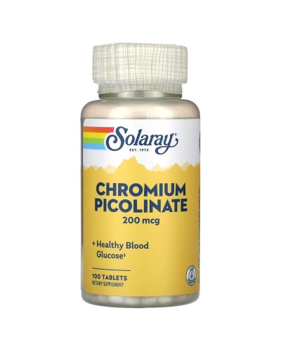 Solaray Chromium Picolinate Хрому піколінат 200 мкг 100 vegcaps