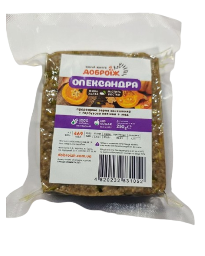 Жива халва Доброїж Олександра без цукру 250 г
