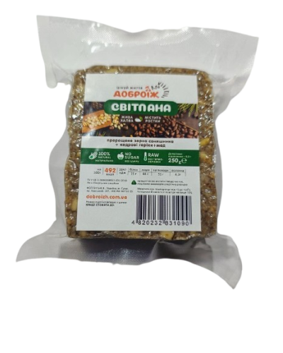 Жива халва Доброїж Світлана без цукру 250 г