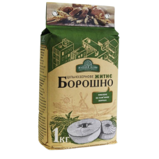 Борошно житнє жорнове цільнозернове "Зелений Млин", 1 кг