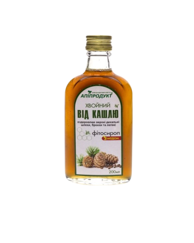 Фітосироп від кашлю  хвойний з медом Апіпродукт 200 мл