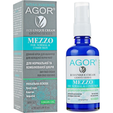Крем денний для нормальної та комбінованої шкіри MEZZO, 50 мл, AGOR (зимова серія)