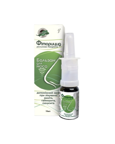 Бальзам для носа (краплі) від гаймориту ФІТОРИЦИД (на основі фітора) 10 мл