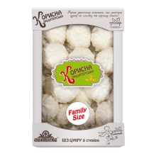 Зефір білий в кокосі Корисна Кондитерська без цукру 500 г