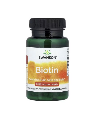 Swanson BIOTIN Біотин 5000 мкг 100 vegcaps