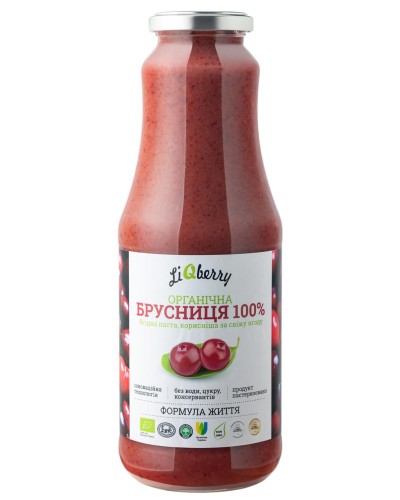 Бруснична паста LiQberry 1000 мл