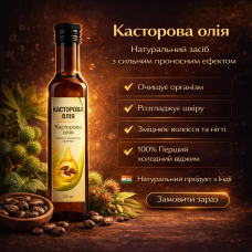 Рицинова (касторова) олія харчова 250 мл Індія
