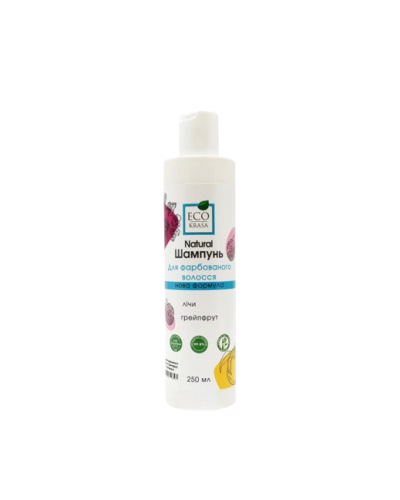 Шампунь для фарбованого волосся Лічі і Грейпфрут  EcoKrasa 250 мл