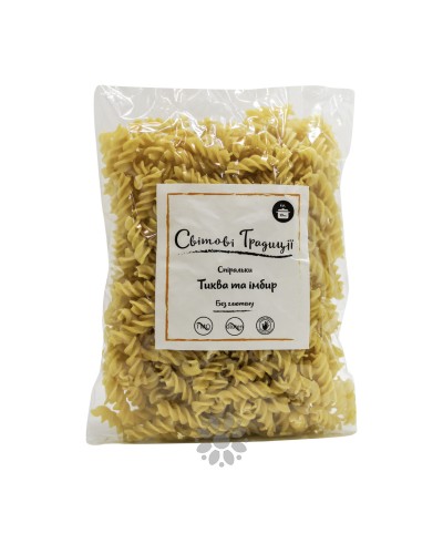 Макарони-спіральки гарбуз з імбиром (без глютену) "Світові традиції" 500 г