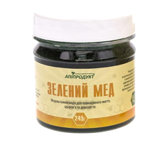 Зелений мед  (мед + спіруліна) Апіпродукт 245 г