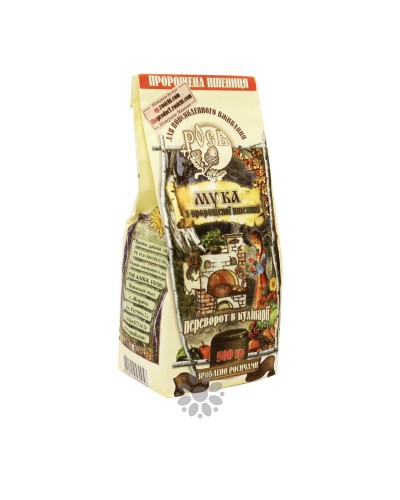 Борошно "Мучка" з пророщеної пшениці, 500 г, Рось