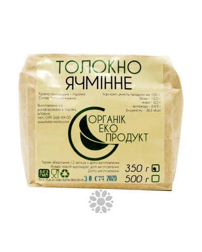Толокно ячмінне, 350 г, ОрганикЕкоПродукт