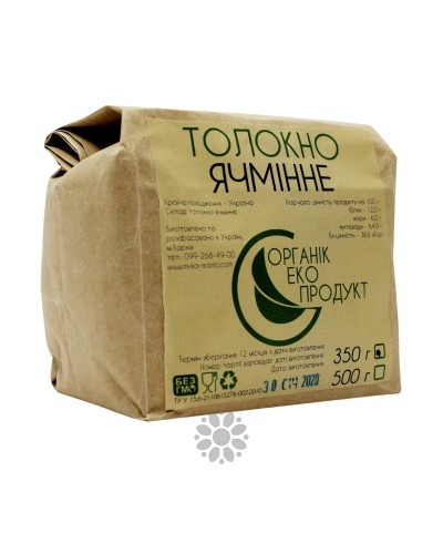 Толокно ячмінне, 350 г, ОрганикЕкоПродукт