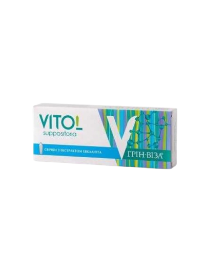 Свічки Вітол з екстрактом евкаліпта Грін-Віза 10 шт.