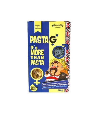 Макарони без глютену Pasta G з блакитною спирулиною та куркумою TM Healthy Generation 240 г