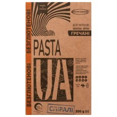 Макарони без глютену Pasta UA гречані (спіральки) ТМ Healthy Generation 300 г