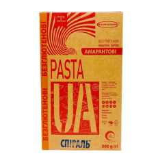Макароны без глютена Pasta UA рисово-амарантовые (спиральки), ТМ Healthy Generation, 300 г