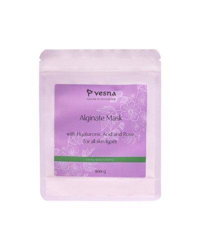 Альгінатна маска VESNA з гіалуроновою кислотою та трояндою для всіх типів шкіри 100 г