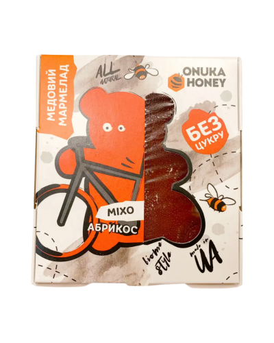 Мармелад натуральний на меду "Міхо" (абрикос), 100 г, ТМ ONUKA HONEY