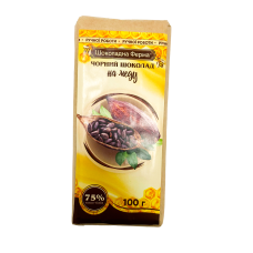 Шоколад чорний на меду, 100 г, Шоколадна Ферма