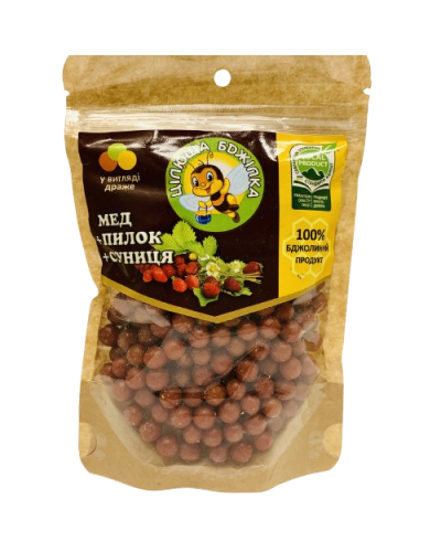 Натуральні цукерки-драже з суницею Цілюща бджілка 150 г