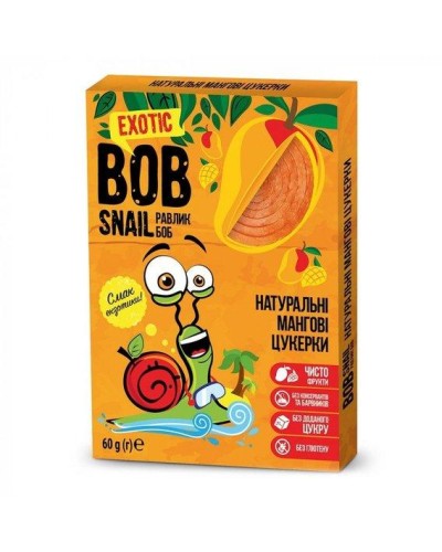 Натуральні цукерки Bob Snail Манго 60 г
