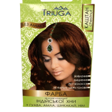 Натуральна фарба для волосся на основі хни каштан TRIUGA 25 г