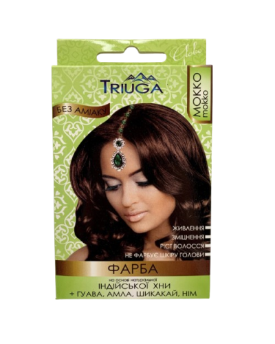 Натуральна фарба для волосся на основі хни мокко TRIUGA 25 г