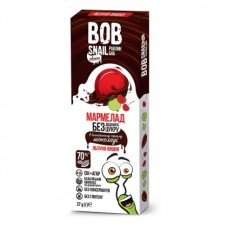 Натуральні цукерки Bob Snail Яблуко-Вишня у бельгійському чорному шоколаді 27 г