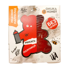 Мармелад натуральний на меду "Михась" (полуниця), 100 г, ТМ ONUKA HONEY