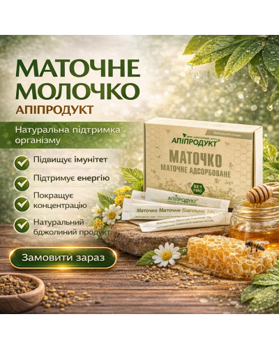 Маточне молочко Апіпродукт 25 стіків