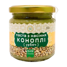 Паста з насіння конопель очищених (урбеч), 200 г, Еколія