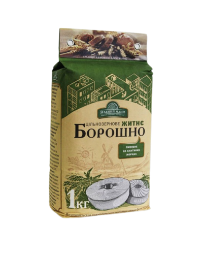 Борошно житнє Зелений Млин жорнове цільнозернове 1 кг