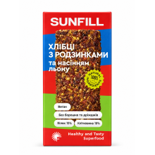 Хлібці SUNFILL з родзинками та насінням льону 100 г
